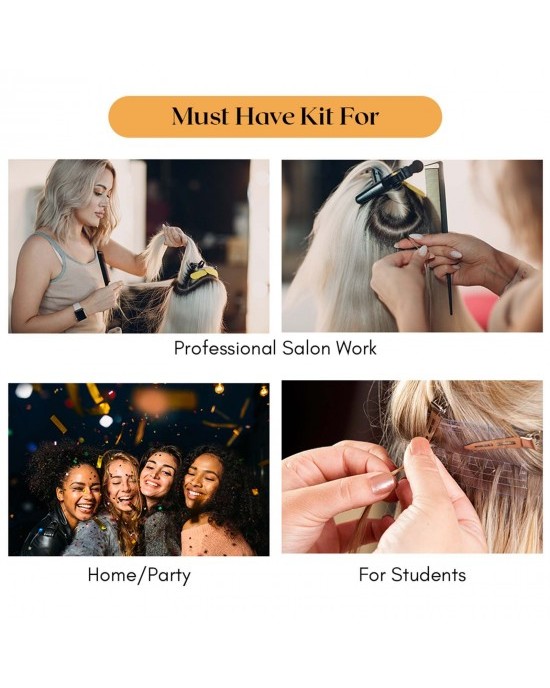 My Hair Tools Pro Hair Extension Tools Kit Gold - Multi Purpose