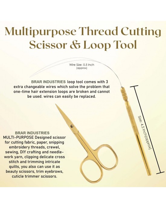 My Hair Tools Pro Hair Extension Tools Kit Gold - Multi Purpose