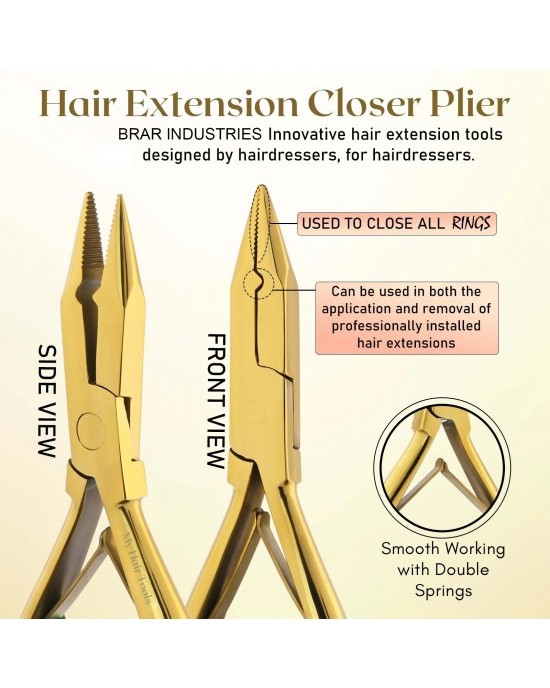 My Hair Tools Pro Hair Extension Tools Kit Gold - Multi Purpose
