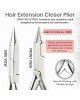 Silver My Hair Tools Pro Extension Kit, Extensions Remover Pliers set, Micro Beads Pulling Hook & Microbead Loop Tool Stainless Steel