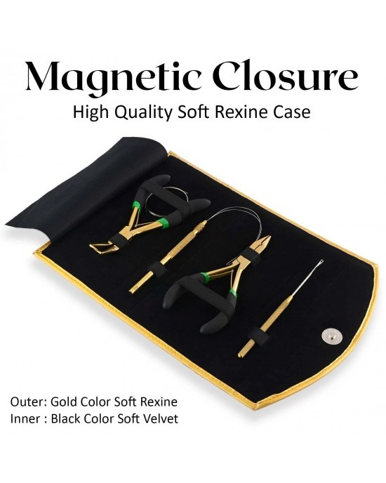 Silver My Hair Tools Pro Extension Kit, Extensions Remover Pliers set, Micro Beads Pulling Hook & Microbead Loop Tool Stainless Steel