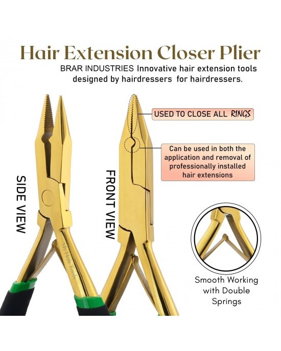 Silver My Hair Tools Pro Extension Kit, Extensions Remover Pliers set, Micro Beads Pulling Hook & Microbead Loop Tool Stainless Steel