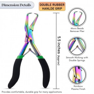 My Hair Tools Pro Extension Kit, Extensions Remover Pliers set, Micro Beads Pulling Hook & Microbead Loop Tool Stainless Steel