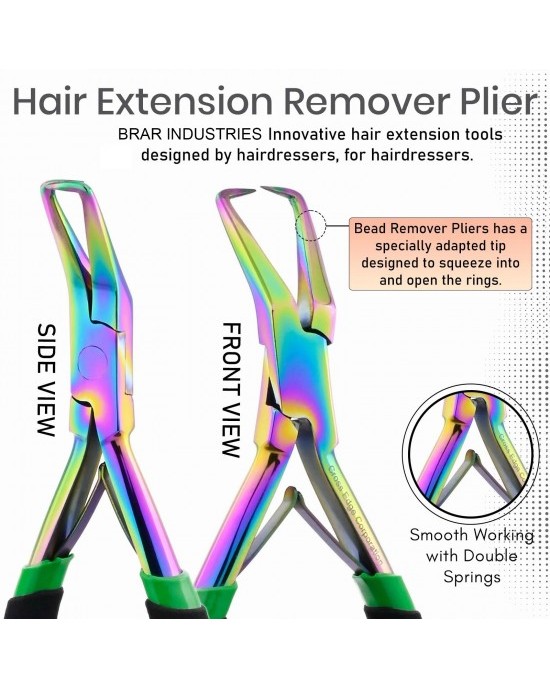 My Hair Tools Pro Extension Kit, Extensions Remover Pliers set, Micro Beads Pulling Hook & Microbead Loop Tool Stainless Steel