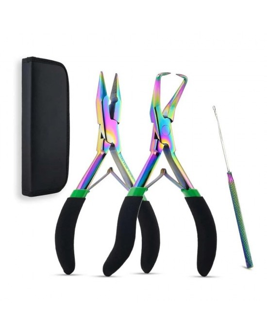 Microbead tool kit all in one in Rainbow black
