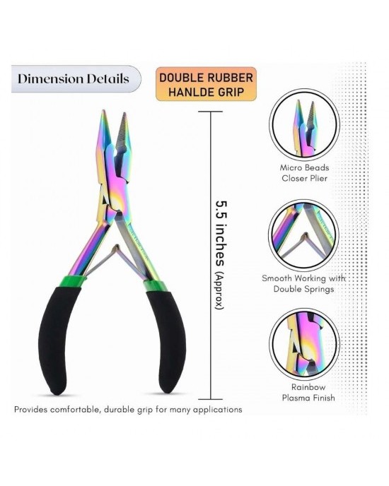 Microbead tool kit all in one in Rainbow black