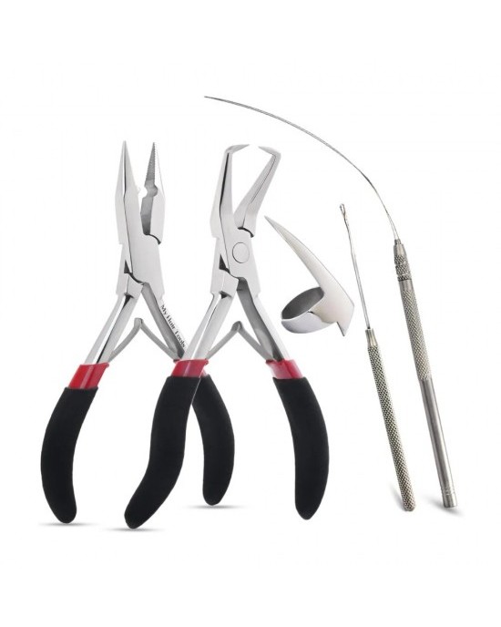 Silver Professional Hair Extension Tools Kit