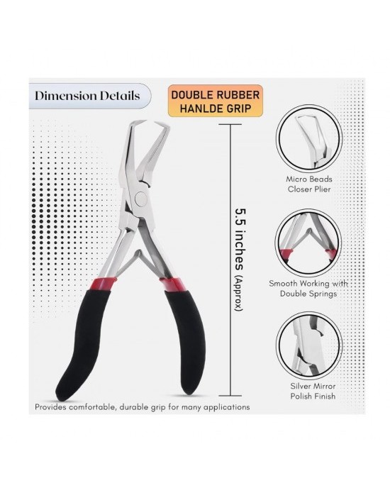 Silver Professional Hair Extension Tools Kit